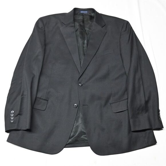 Stafford 46R Black 100% Wool‎ Suit Separates Mens Blazer Sport Coat Suit Jacket
